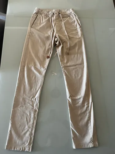 Calça masculina bege, tamanho 36