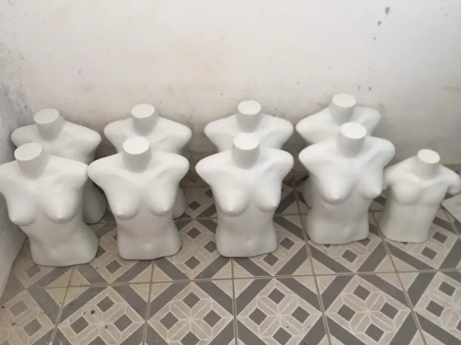 Manequim feminino meio corpo 8 unidades e manequim meio corpo infantil masculino
