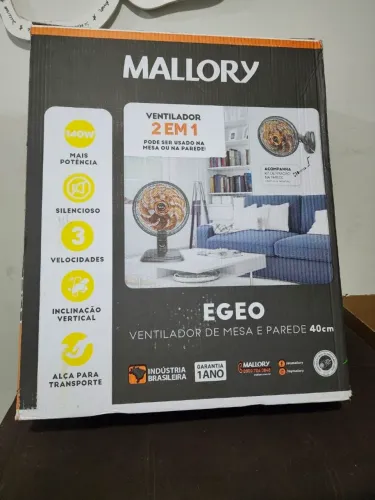 Ventilador Mallory Egeo 220v (novo, Caixa lacrada)