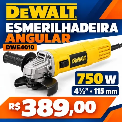 Esmerilhadeira Angular DeWalt DWE4010 750 W - 4½? (115 mm)