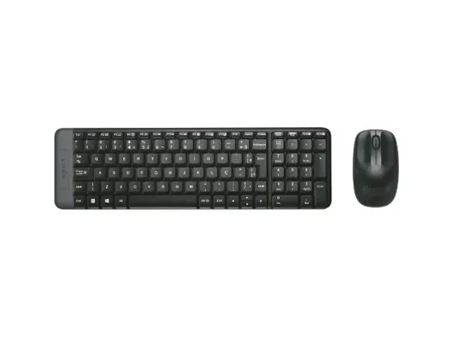 Kit Teclado e Mouse Wireless USB Preto MK220 1 UN Logitech