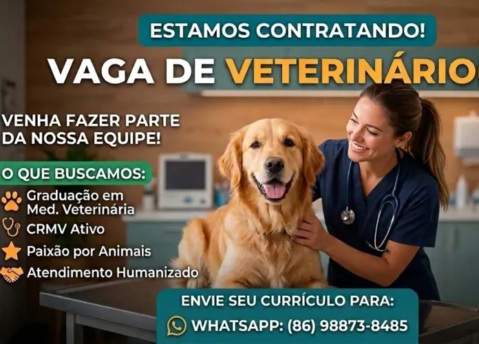 VAGA PARA MÉDICO(A) VETERINÁRIO(A)