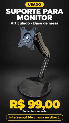 Suporte articulado para monitor com base de mesa