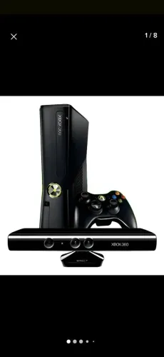 XBOX 360 slim - KINECT + 4 jogos - 1 controle 