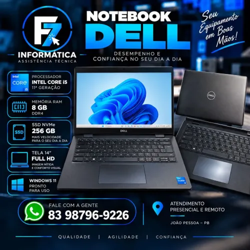 Notebook Dell core i5- 11 geração, 8gb de ram, SSD Nvme 256gb