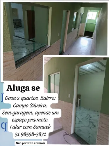 Aluga casa 2 quartos, B Campo silveira, próx Santa Martinha-Contato * Samuel