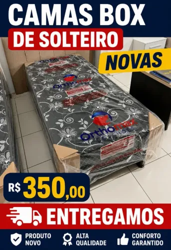 CAMAS BOX DE SOLTEIRO NOVAS