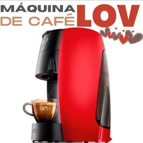 Cafeteira três corações LOV vermelha 127v