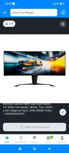 Monitor gamer ultrawide 34 