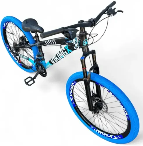 Bicicleta Vikingx Tuff 25 Grau Aro 26 Alumínio 21v Freio Disco e Nota 
