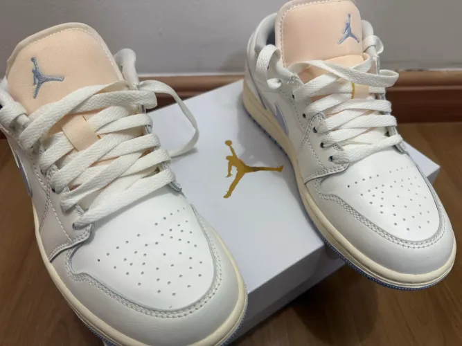 Tênis air jordan 1 low sail ghost