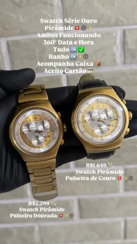 Swatch Pirâmide Série Ouro