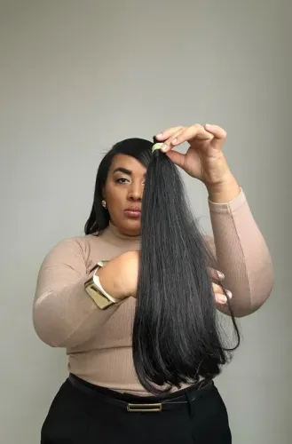 Cabelo Humano Brasileiro Liso 45 cm - 200 g (Megahair)