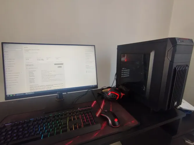 PC Gamer Completo + Monitor LG 24" IPS + Periféricos