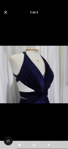 Vestido azul petróleo 