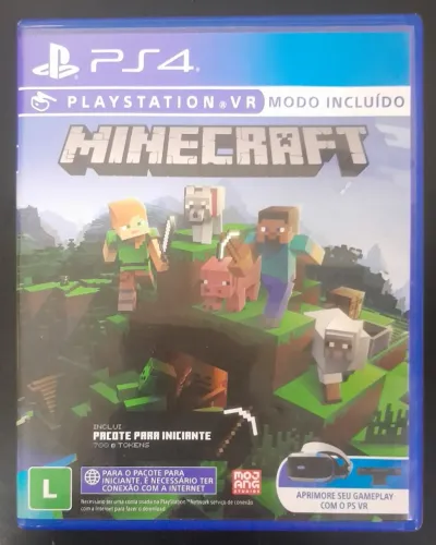 Minecraft Jogo Mídia Física Ps4 Usado Original