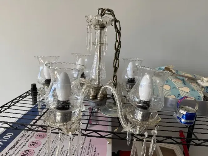 Lustre de Cristal Antigo - Década de 50 - Raridade