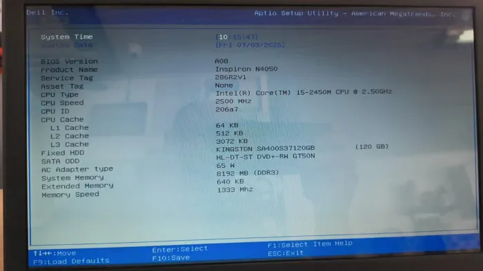 Notebook Dell Inspiron N4050