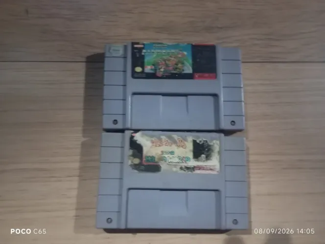 Dois jogos de Super Nintendo original