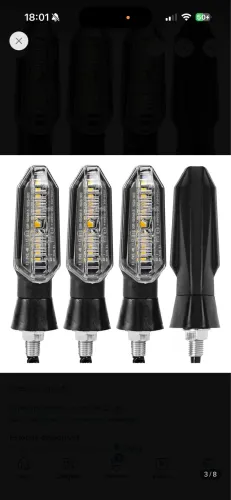 Pisca seta led sequencial rosca Cb twister 250