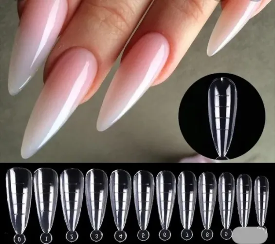 100 Unhas Postiças Bailarina Natural