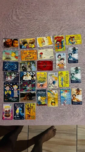 Lote 28 Cartões Telefônicos Antigos Mensagens - Abraço, Feliz 2003, Amor, Aniversário, Tel