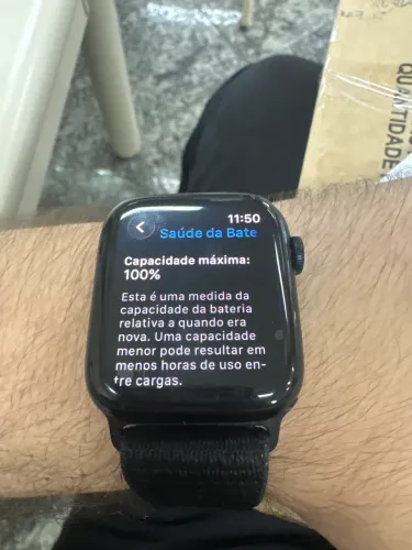 Apple Watch SE Gen2 44mm 100% saúde da bateria com todos os acessórios e caixa original