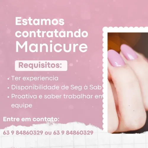 Vaga para manicure