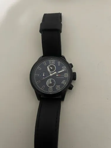 Relogio Tommy Hilfiger Preto/azul 1710674 Impecável