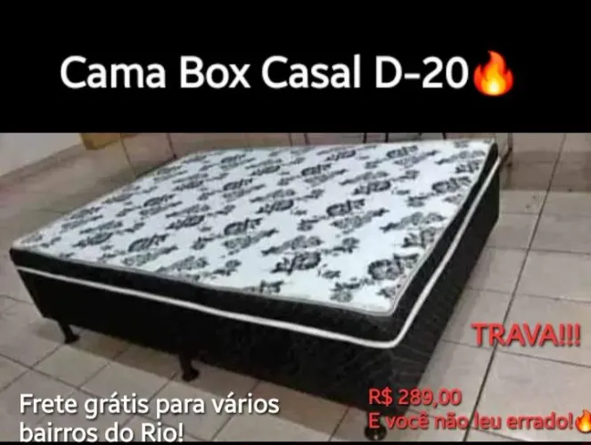 Cama Box Casal por R$ 299 e FRETE GRÁTIS: Últimas Unidades da QUEIMA!