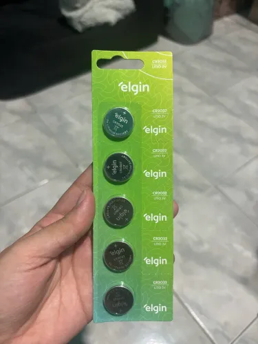 kit 5 baterias elgin cr2032 litio 3v