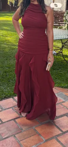 Vestido festa madrinha Marsala G