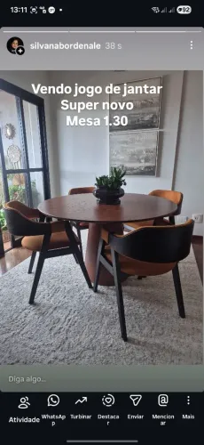 Sala de jantar super nova. Diâmetro = 1.30.