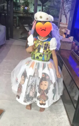 VESTIDO CAIPIRA INFANTIL MARIA BONITA 