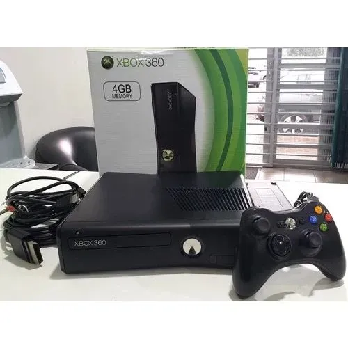 Xbox 360 slim 2 controle Original com 8 jogos semi novo com caixa