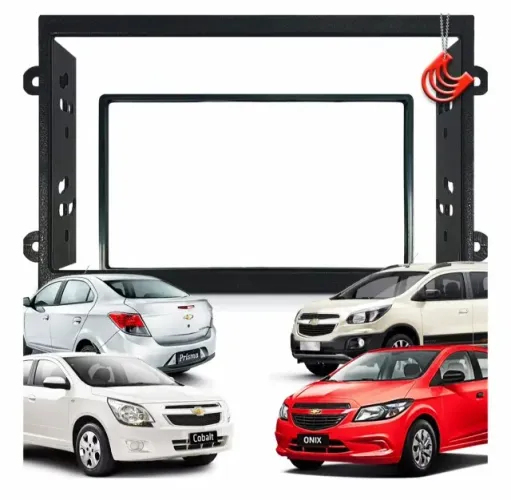 Moldura De Painel 2 Din Multimidia Dvd Mp5 Onix Cobalt Spin (Usado)