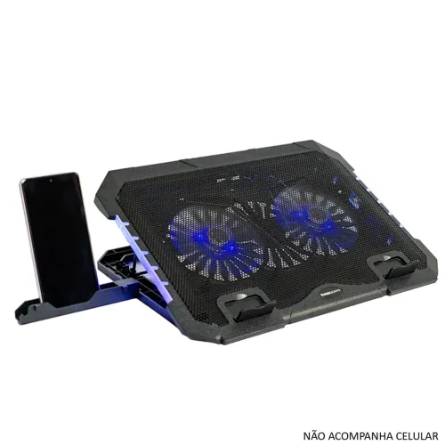 Base Suporte com Cooler para Notebook 2 Fans RGB 2USB - Kross