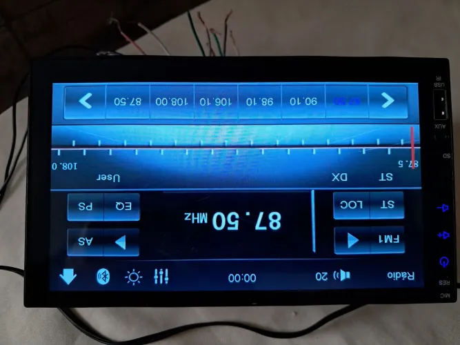 Rádio MP5 de 7 polegadas da e-tech Bluetooth com detalhe