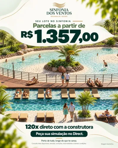 Lote Sinfonia dos Ventos 200 a 700m2