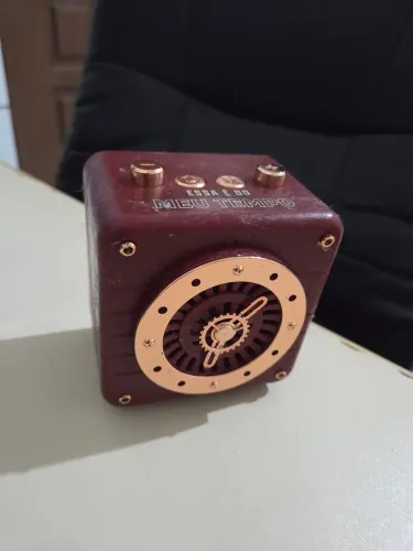 Caixa De Som Amplificador Bluetooth Retrô Imaginarium - Meu Tempo