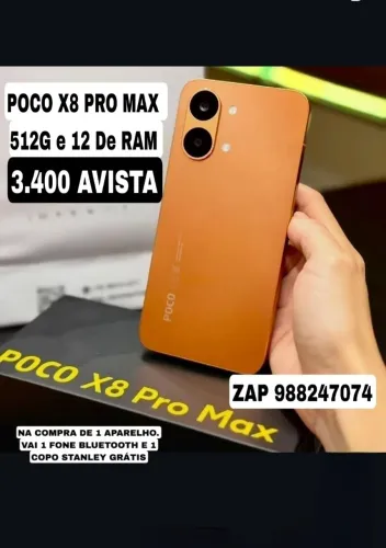 XIAOMI X8 PRO MAX 512G e 12 De RAM. NOVO LACRADO