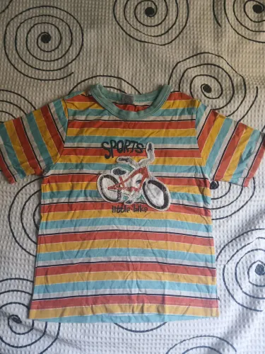 Camiseta infantil Alphabeto listrada tamanho 3 anos