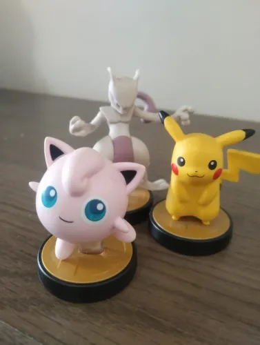 amiibo pikachu, jigglypuff, mewtwo, lucario, greninja - super smash bros. series