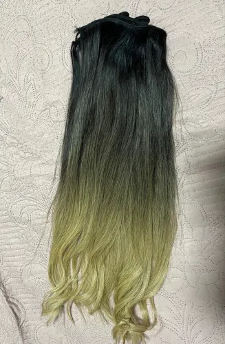 Cabelo humano 65 centímetros 180 grama telado