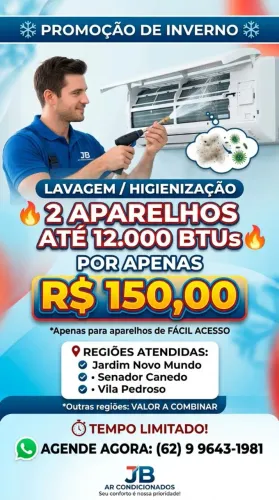 Higienização lavagem de ar condicionado Jardin Novo mundo