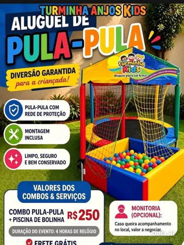 Aluguel combo pula-pula + Piscina de bolinha 