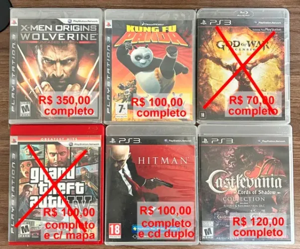 Jogos Diversos PS3 - Lote 01