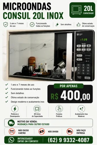 Microondas Consul 20 litros Inox