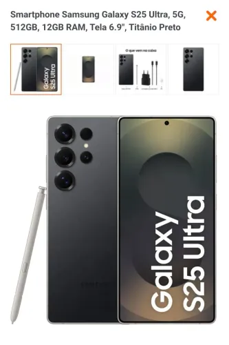 Galaxy S25 Ultra 500gigas semi novo