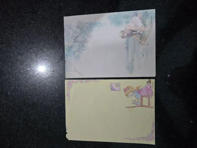 Lote 4 Papéis De Carta Antigos Anneliese Margotton Vintage Anos 80